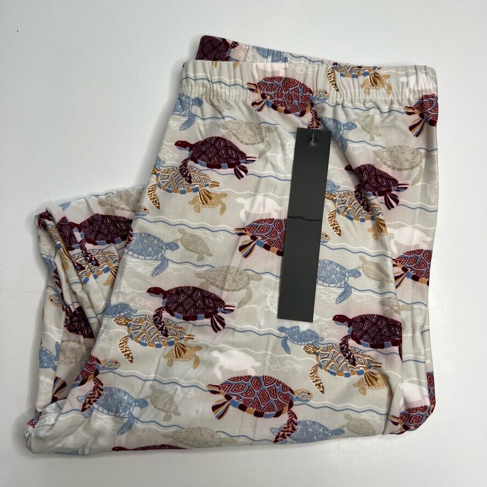 New Women's Burgundy Turtles Full Length Buttery Soft Leggings OS or Xplus